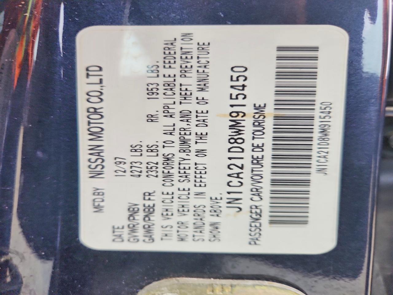 1998 NISSAN MAXIMA GXE photo 12
