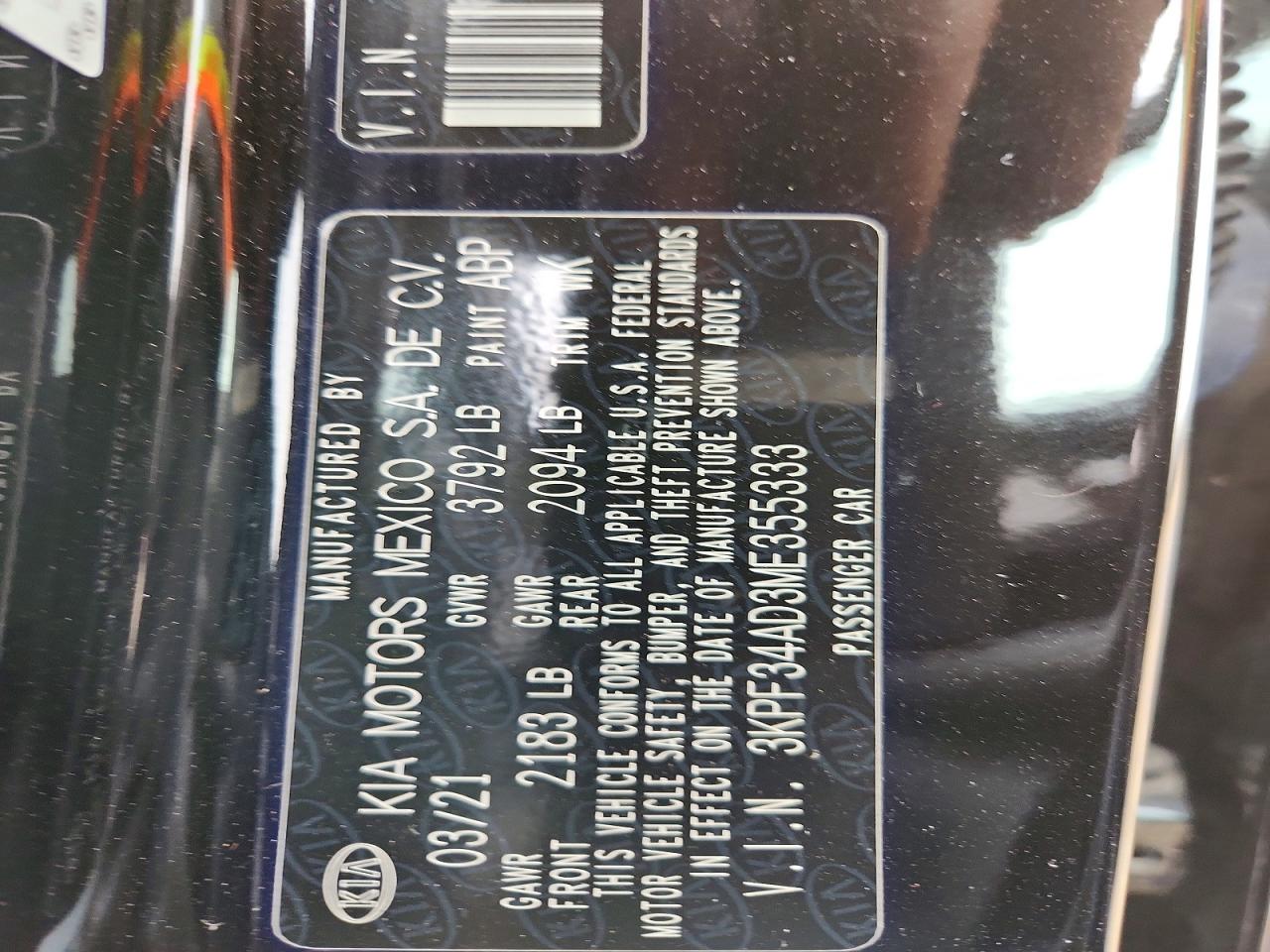 2021 KIA FORTE GT-LINE photo 25