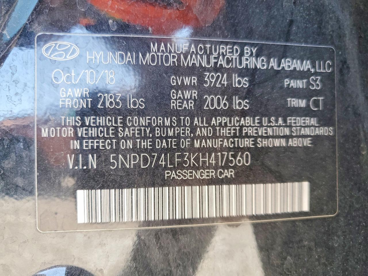 2019 HYUNDAI ELANTRA SE photo 23