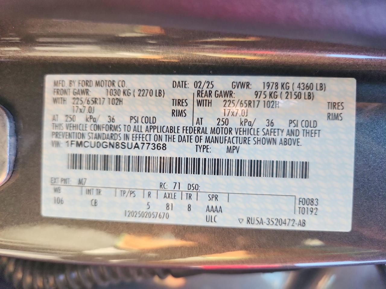 2025 FORD ESCAPE ACTIVE photo 12