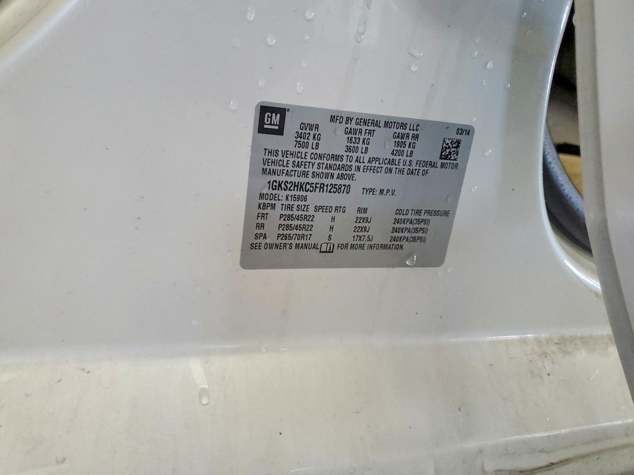 2015 GMC YUKON XL K1500 SLT photo 37