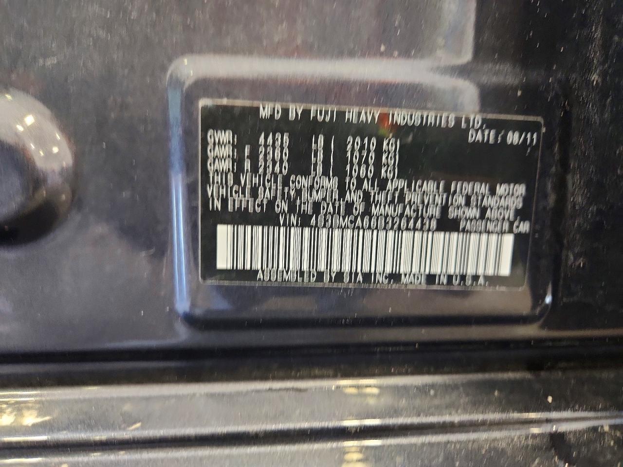 2011 SUBARU LEGACY 2.5I photo 25