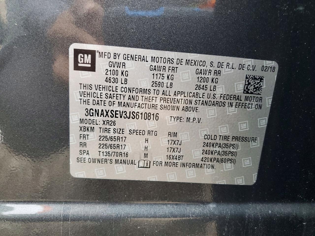 2018 CHEVROLET EQUINOX LT photo 13