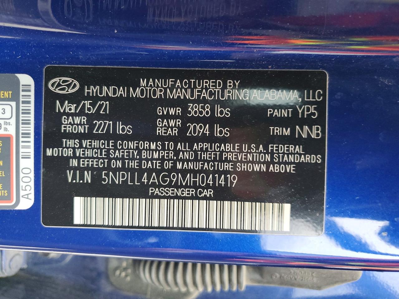 2021 HYUNDAI ELANTRA SE photo 25
