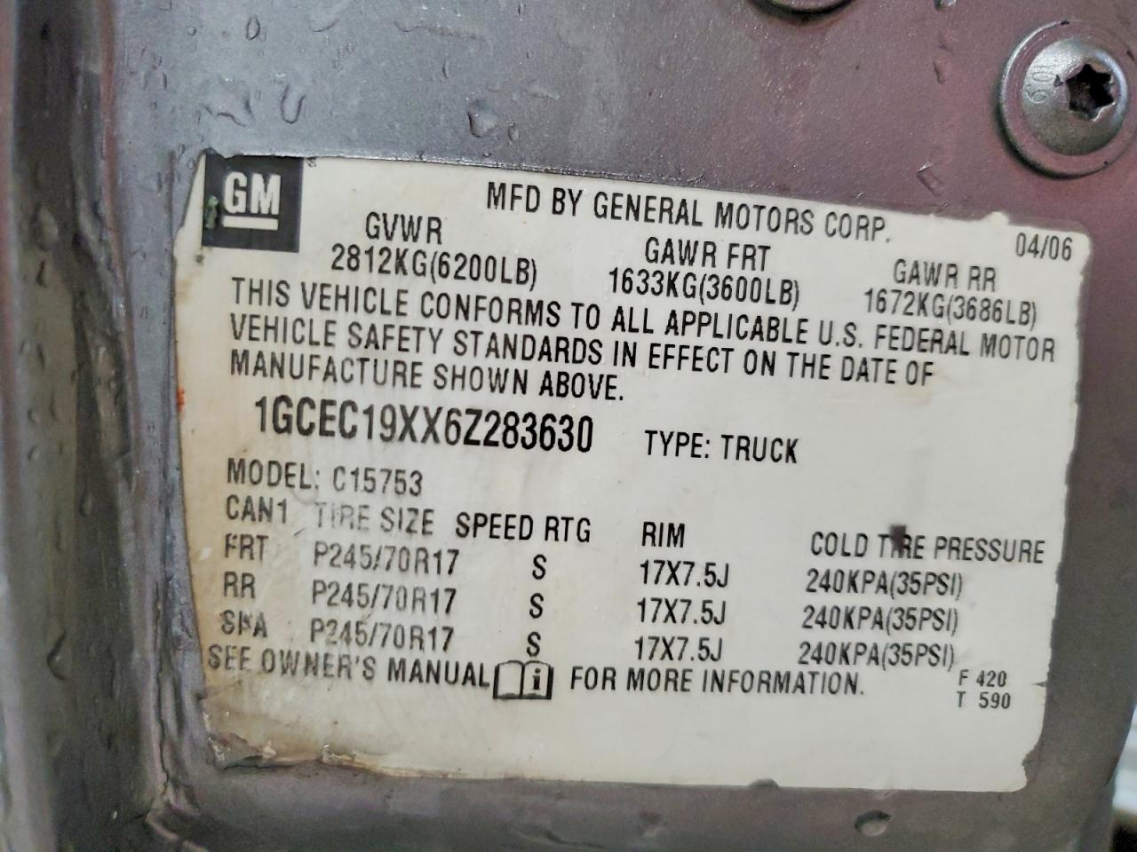 2006 CHEVROLET SILVERADO C1500 photo 13