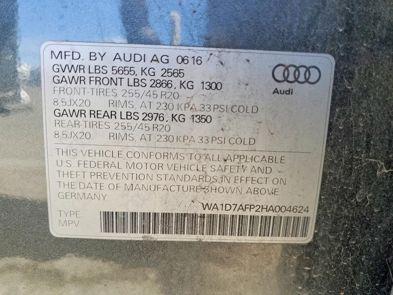 2017 AUDI Q5 PREMIUM PLUS S-LINE photo 37