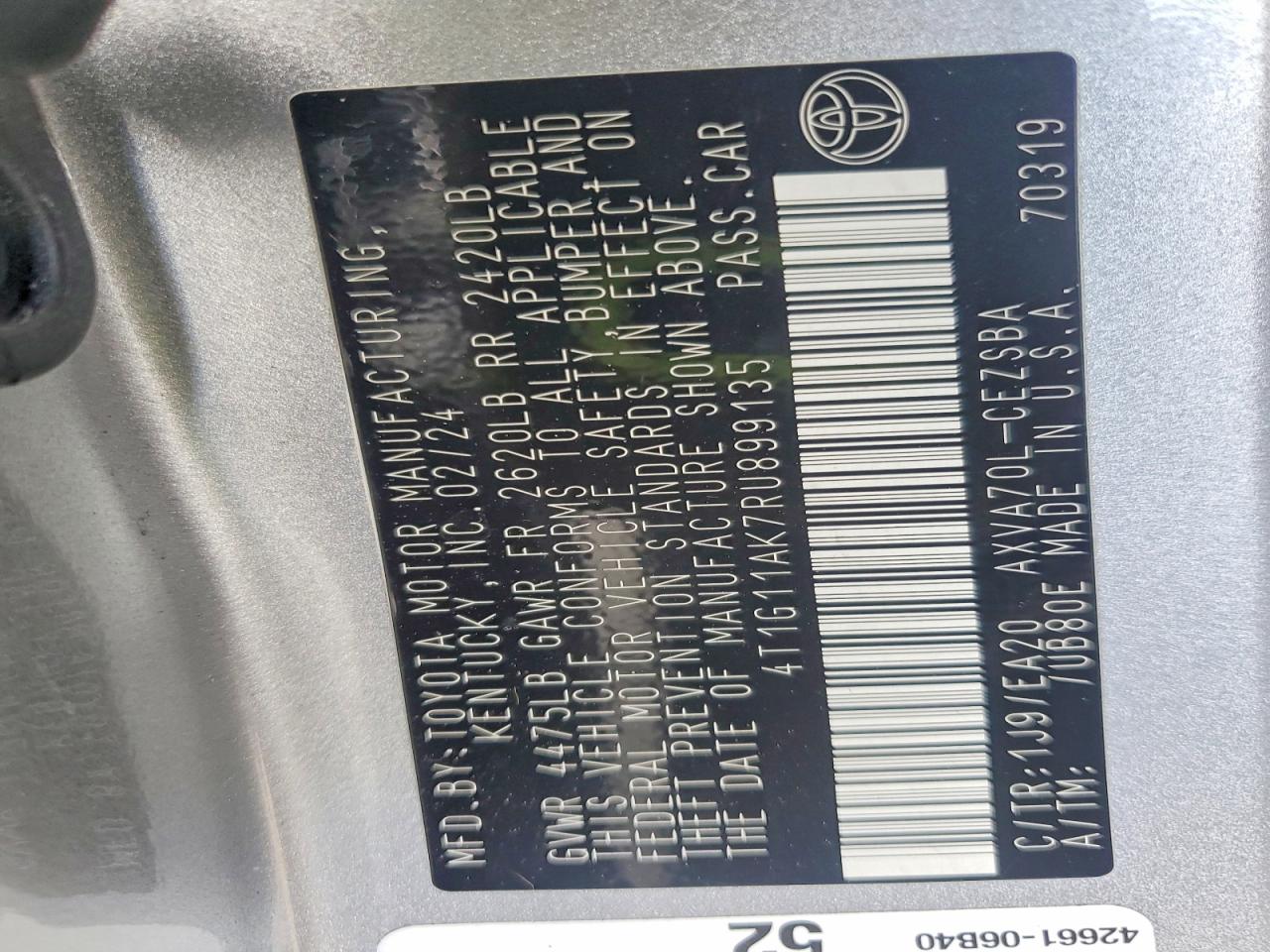 2024 TOYOTA CAMRY SE photo 25