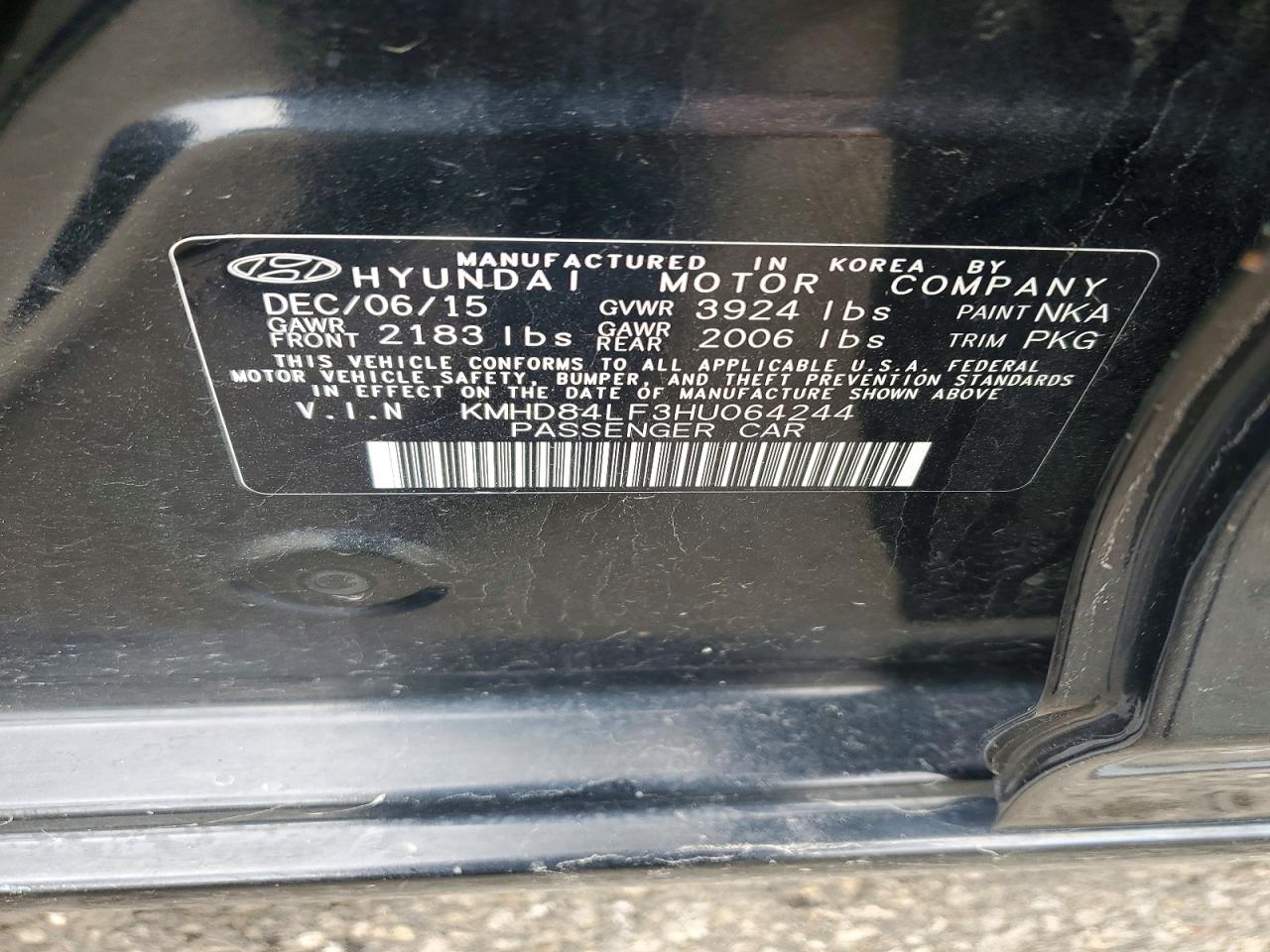 2017 HYUNDAI ELANTRA SE photo 12