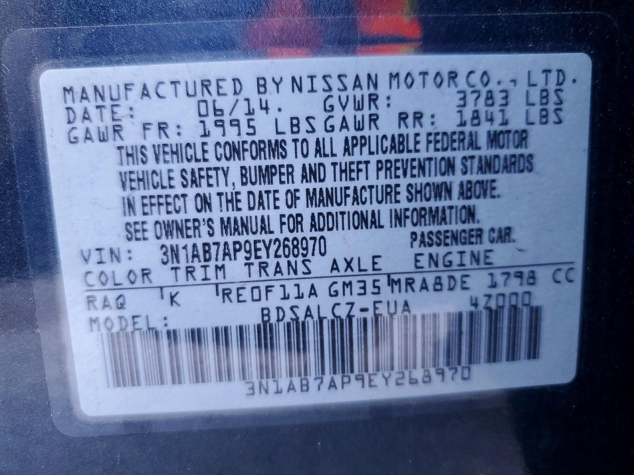 2014 NISSAN SENTRA S photo 23
