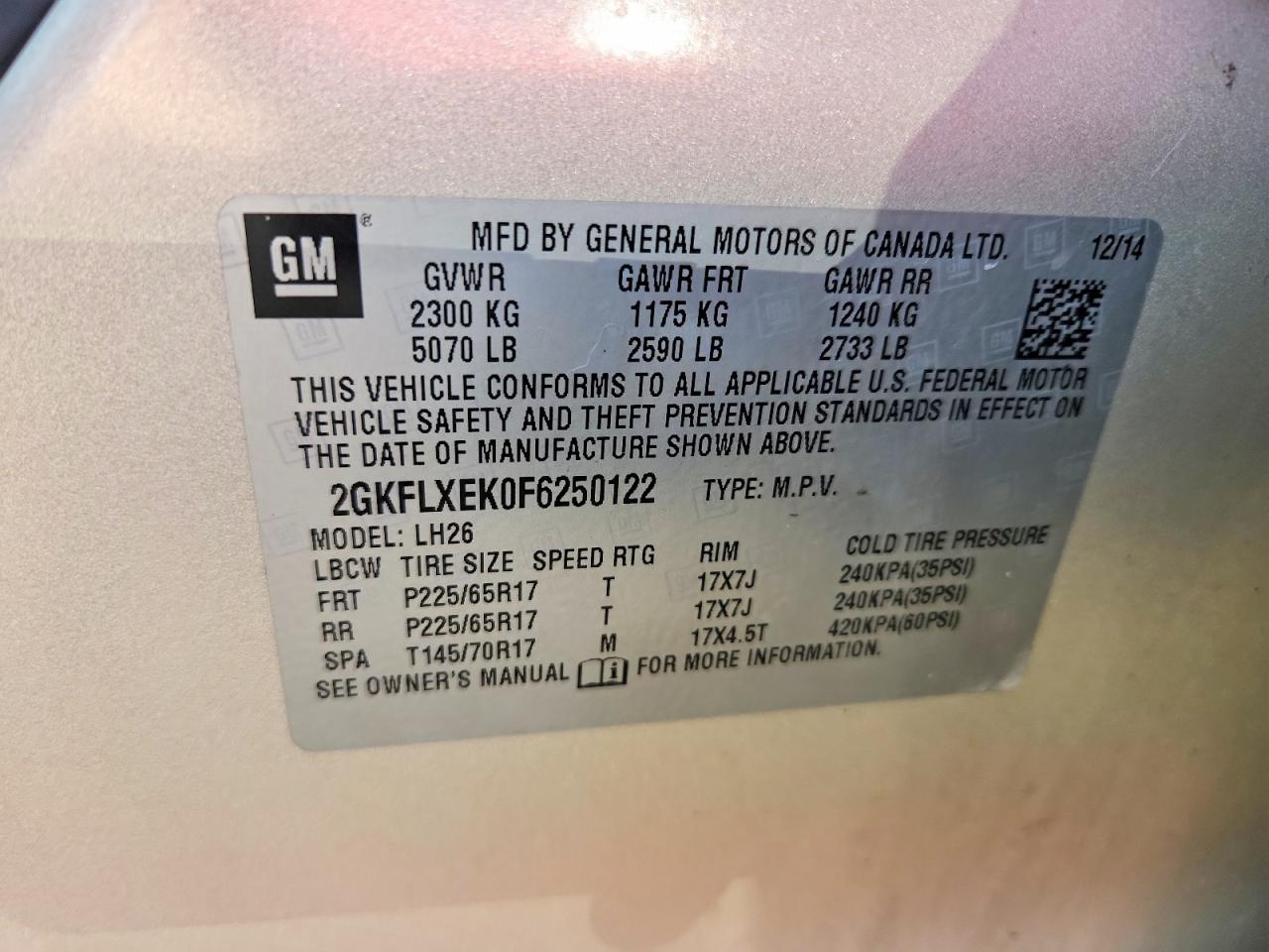 2015 GMC TERRAIN SLT photo 12