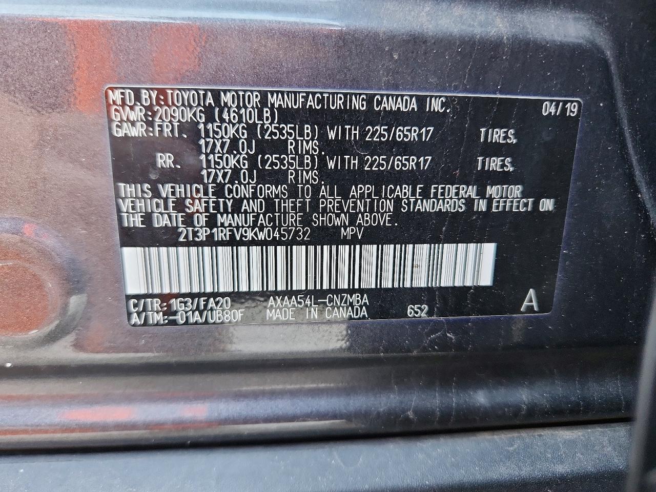 2019 TOYOTA RAV4 XLE photo 23