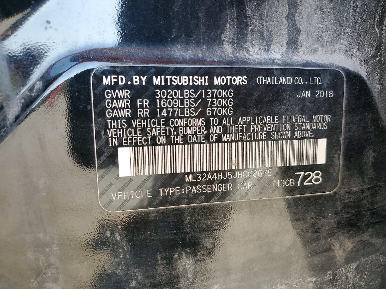 2018 MITSUBISHI MIRAGE SE photo 34