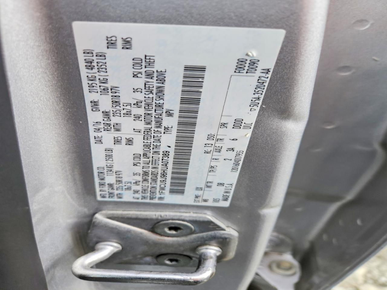 2017 FORD ESCAPE TITANIUM photo 37