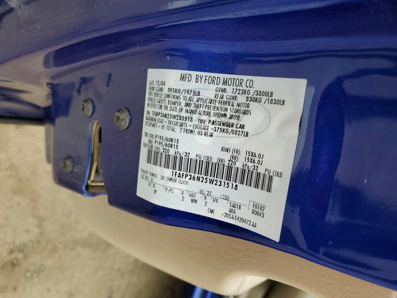 2005 FORD FOCUS ZXW photo 23