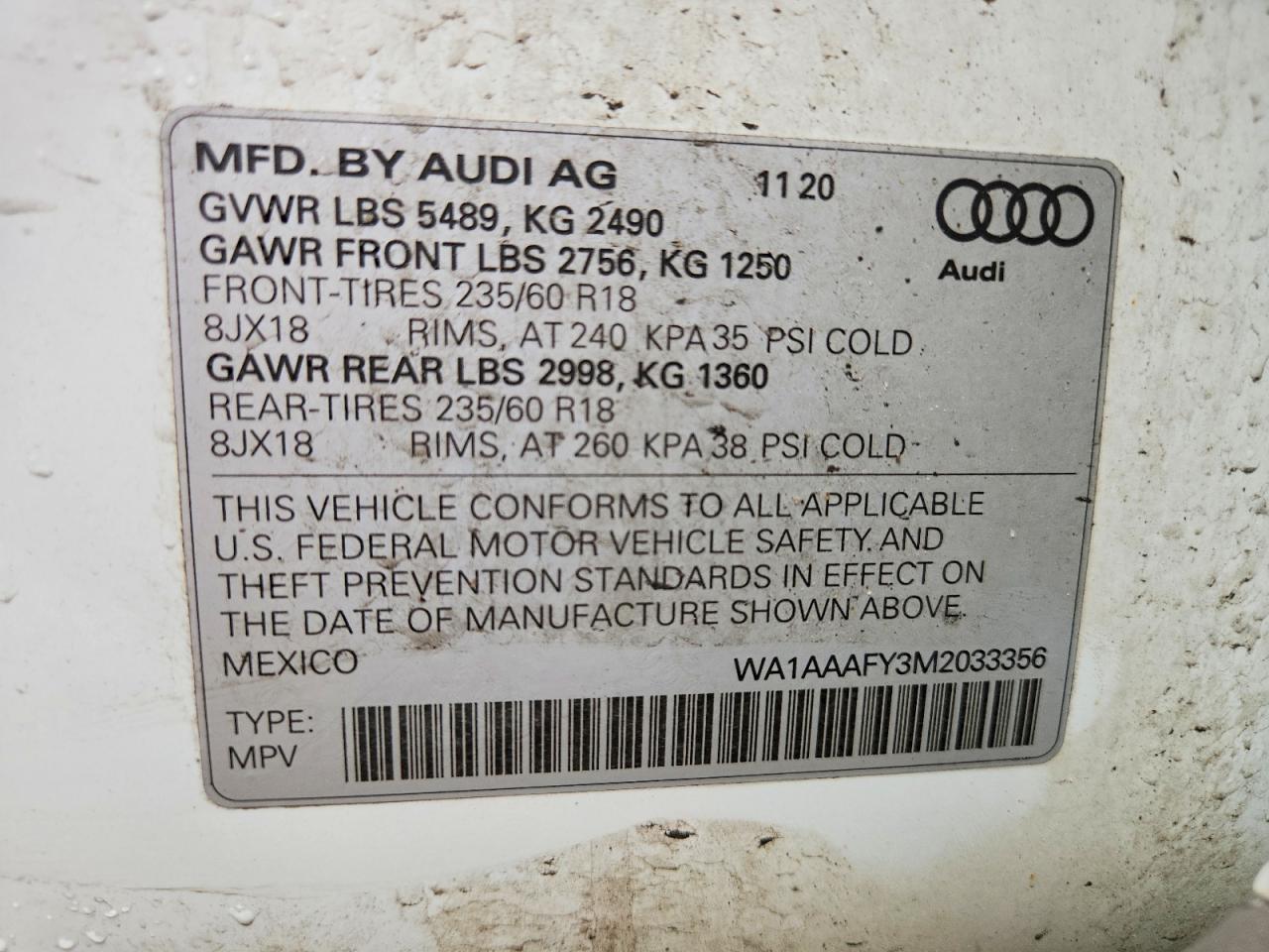 2021 AUDI Q5 PREMIUM photo 25