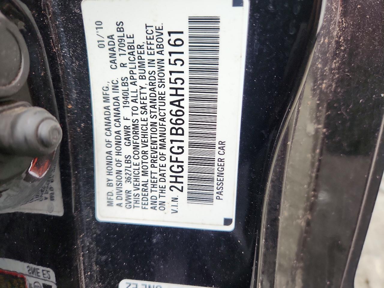 2010 HONDA CIVIC LX photo 23