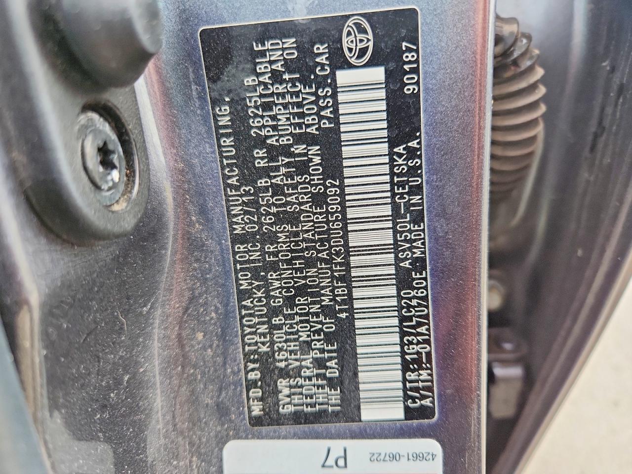 2013 TOYOTA CAMRY SE photo 23