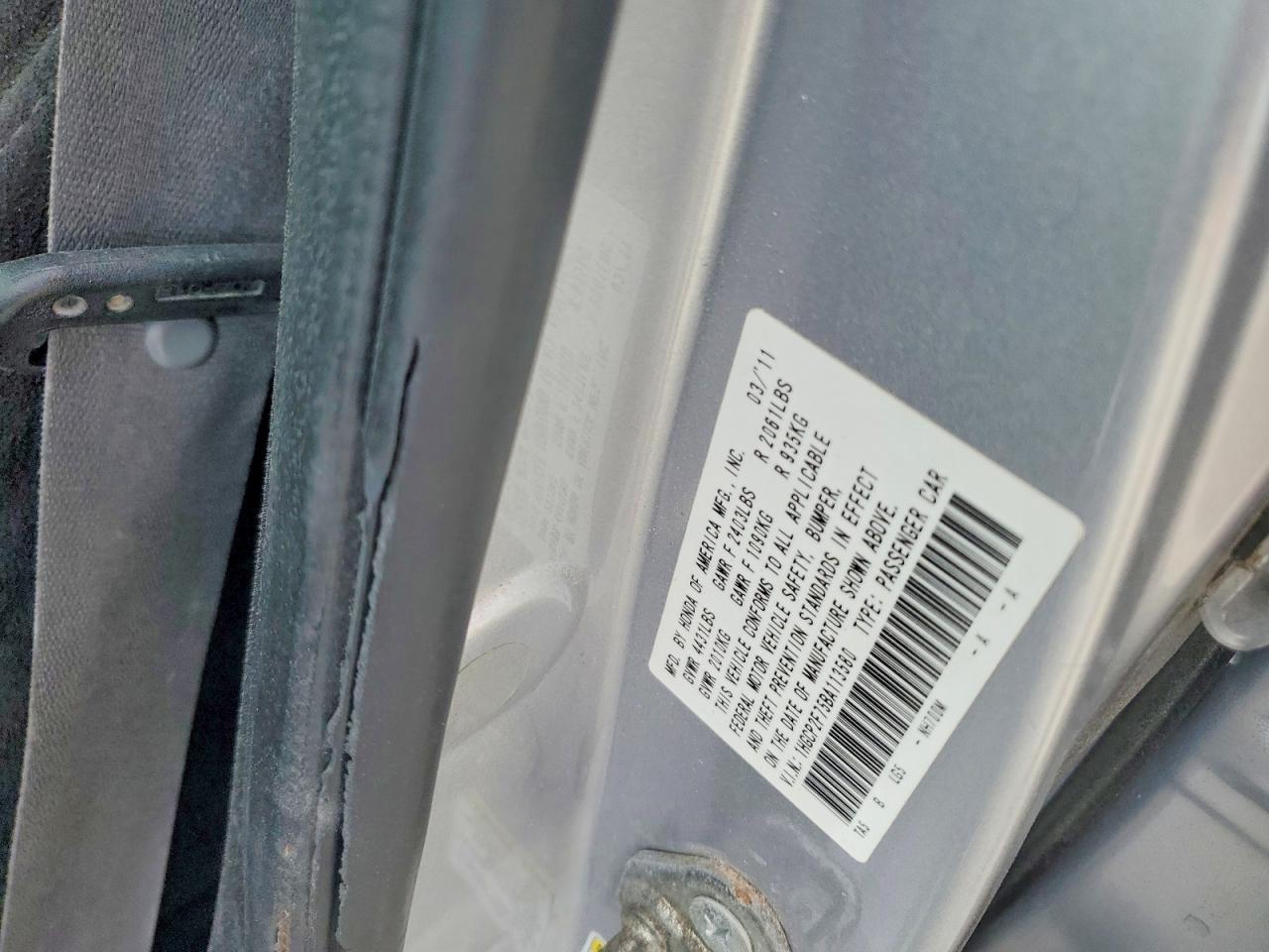 2011 HONDA ACCORD EX photo 23