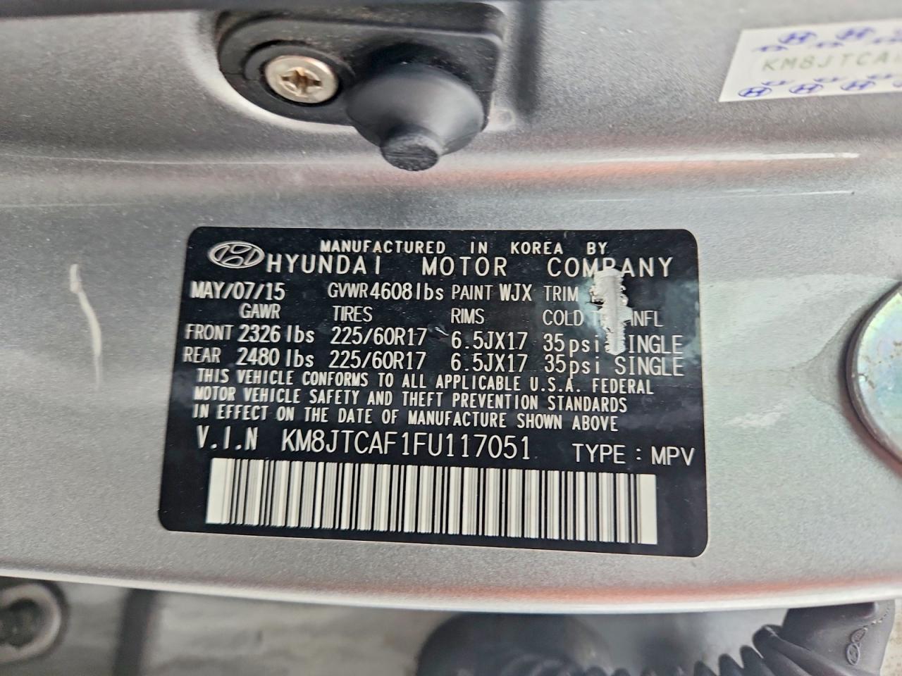 2015 HYUNDAI TUCSON GLS photo 25