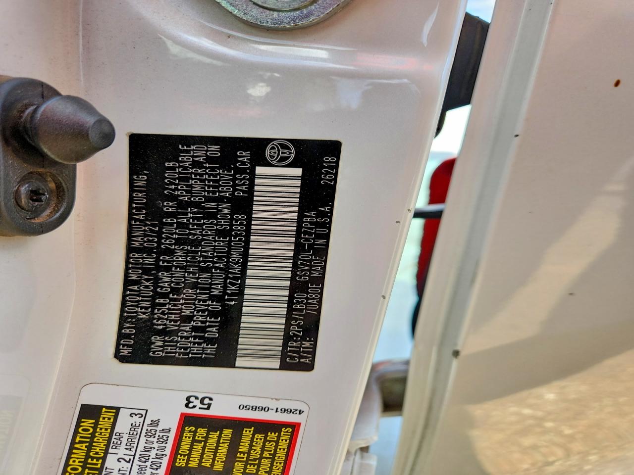 2021 TOYOTA CAMRY XSE V6 photo 12