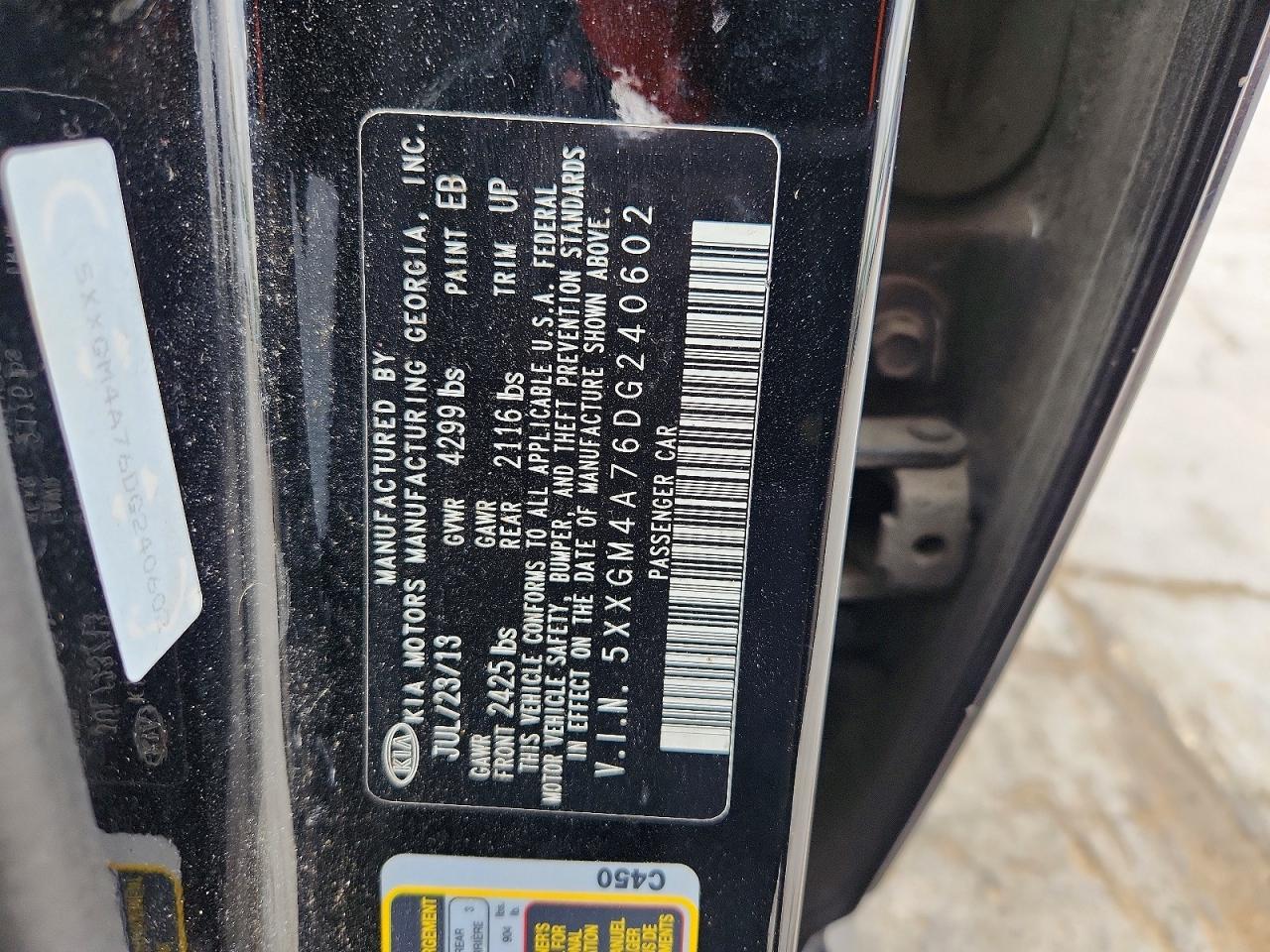 2013 KIA OPTIMA LX photo 12