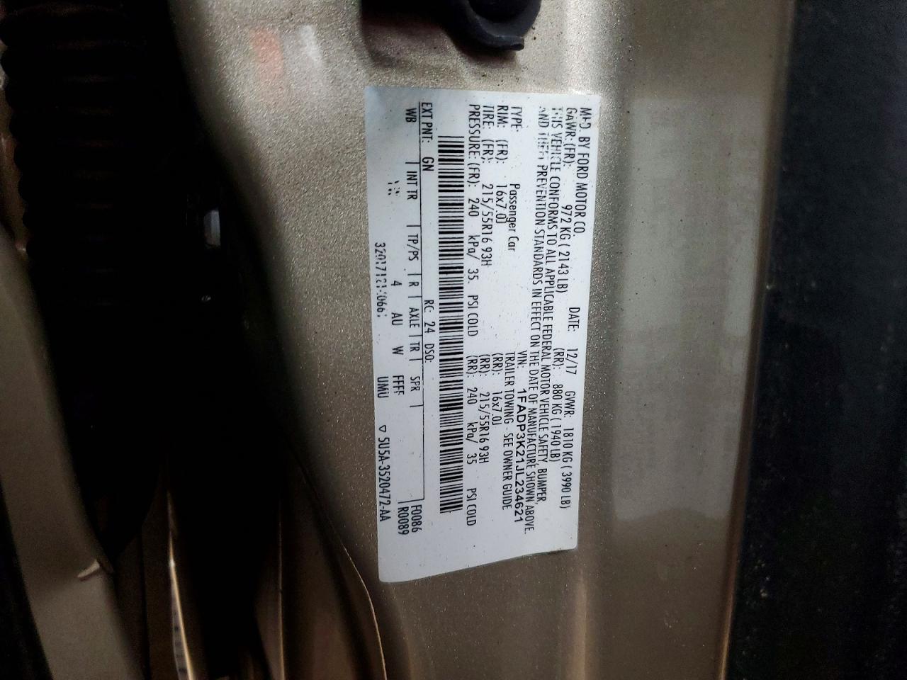 2018 FORD FOCUS SE photo 23