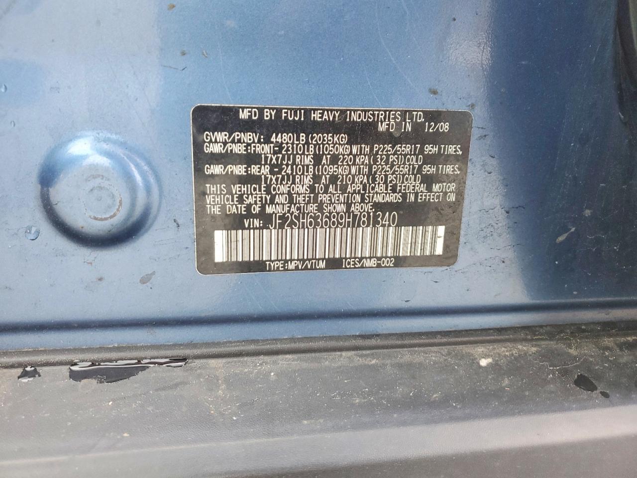 2009 SUBARU FORESTER 2.5X PREMIUM photo 13