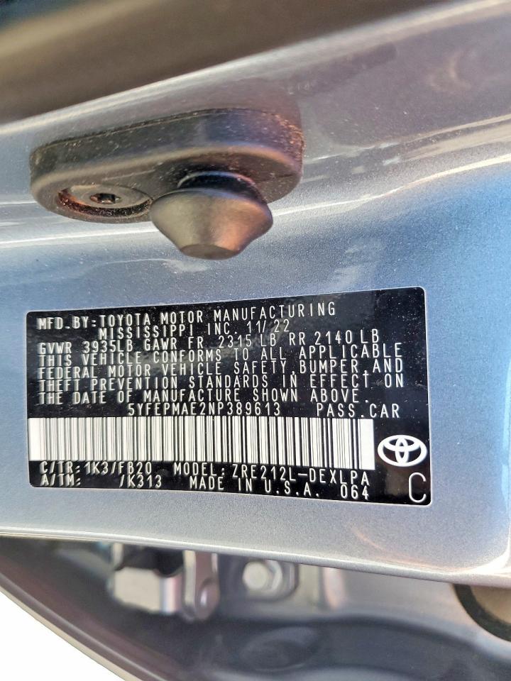 2022 TOYOTA COROLLA LE photo 23
