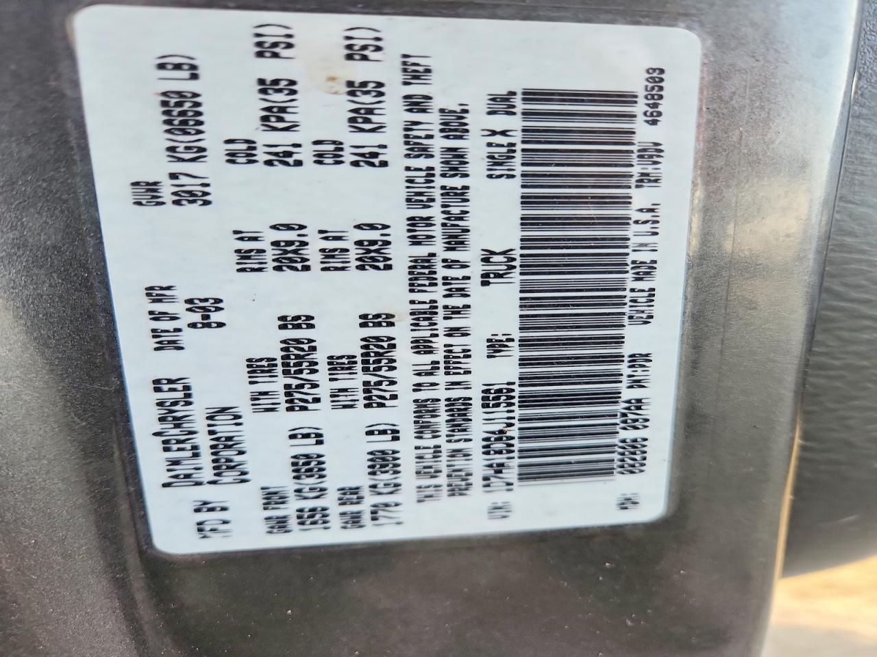 2004 DODGE RAM 1500 ST photo 34