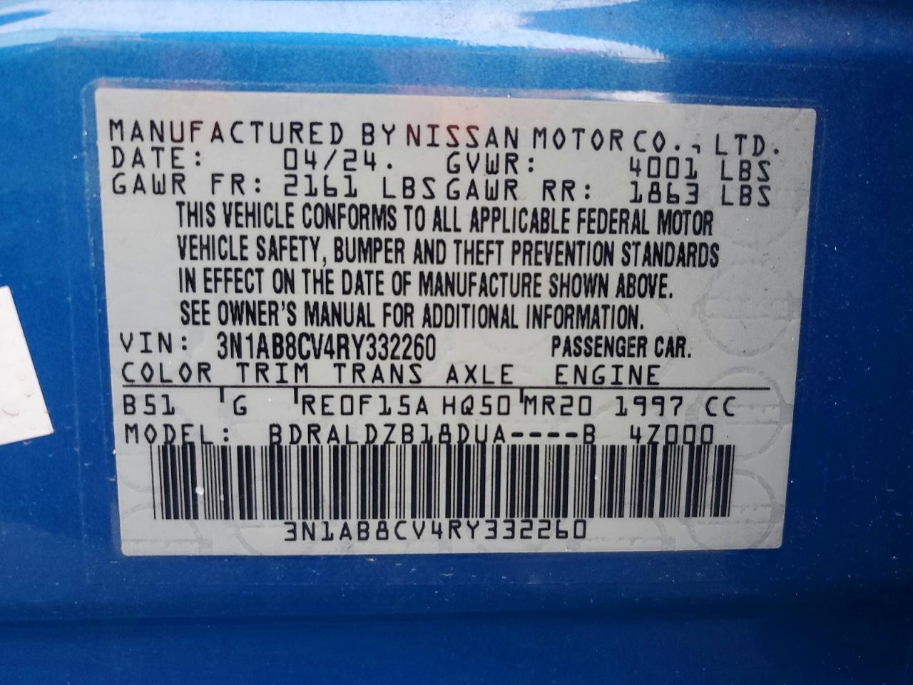 2024 NISSAN SENTRA SV photo 23
