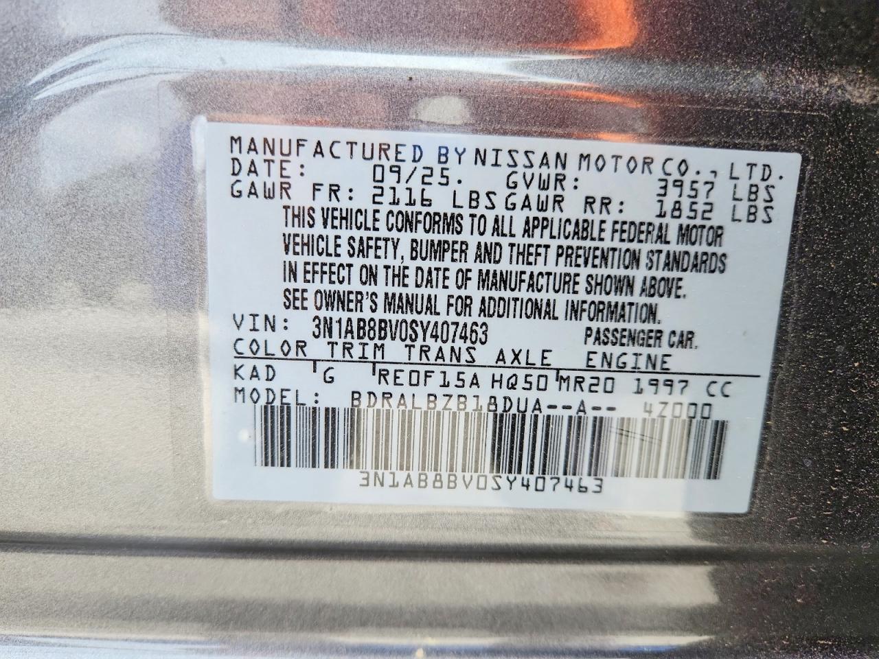 2025 NISSAN SENTRA S photo 25