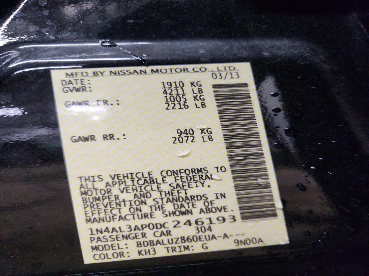 2013 NISSAN ALTIMA 2.5 photo 23