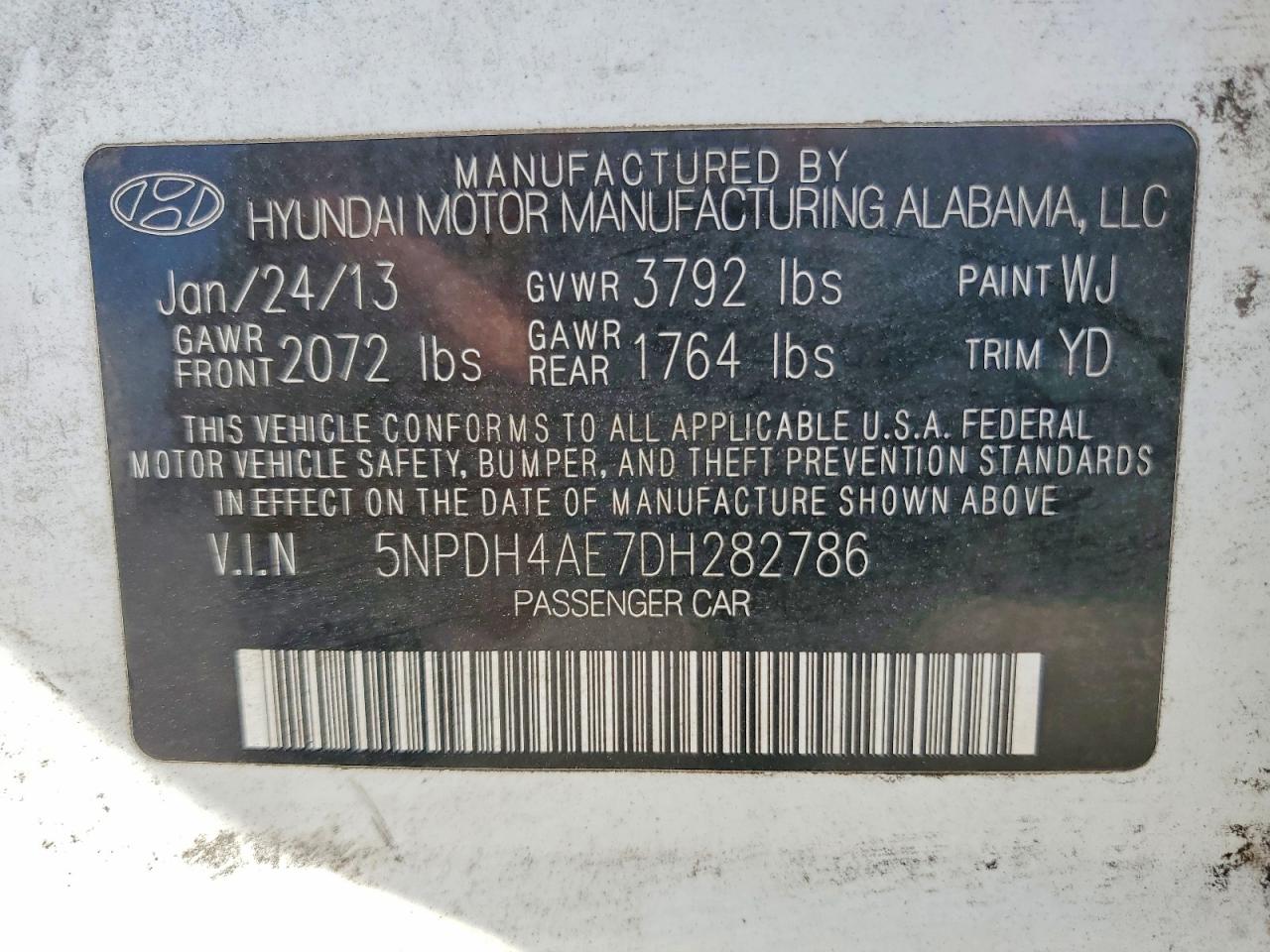 2013 HYUNDAI ELANTRA GLS photo 23