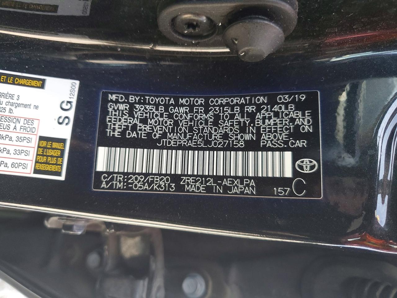 2020 TOYOTA COROLLA LE photo 23