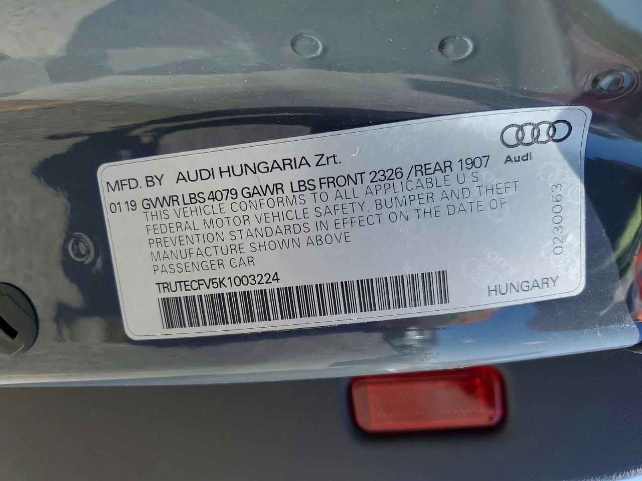 2019 AUDI TT photo 13
