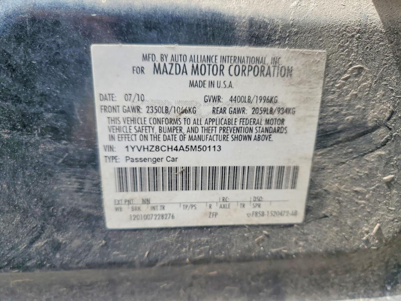 2010 MAZDA 6 I photo 23