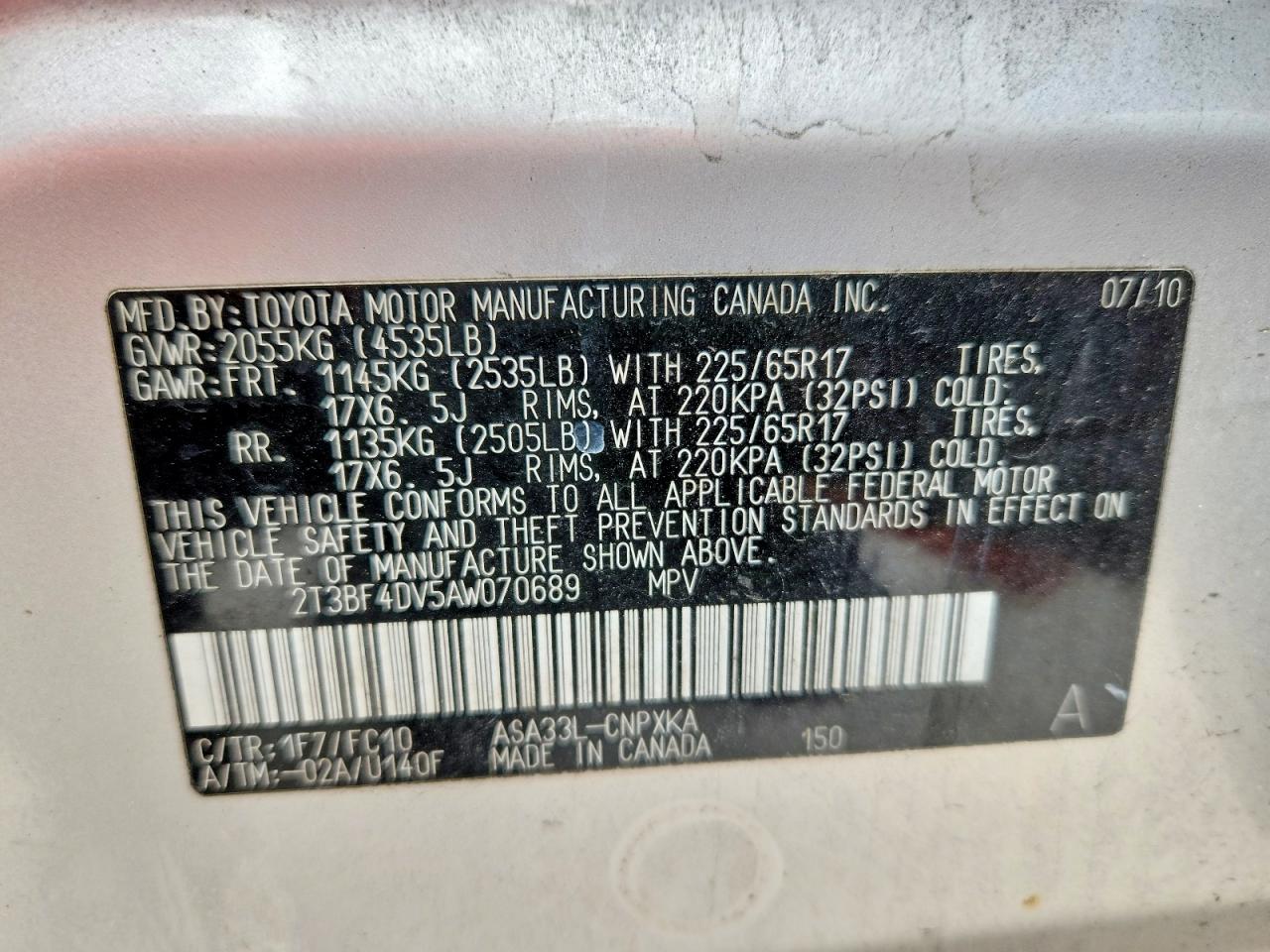 2010 TOYOTA RAV4 BASE photo 13