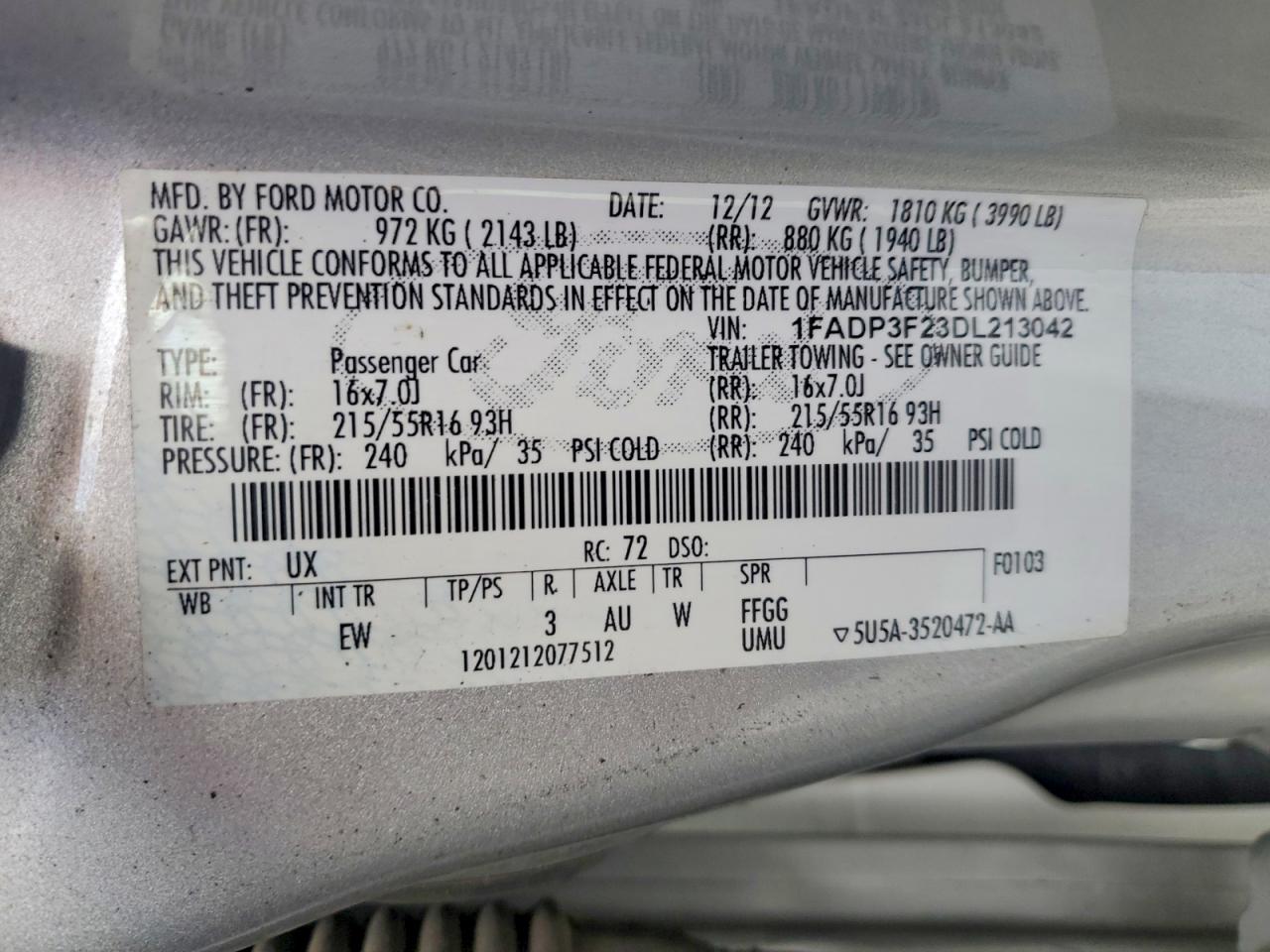 2013 FORD FOCUS SE photo 34