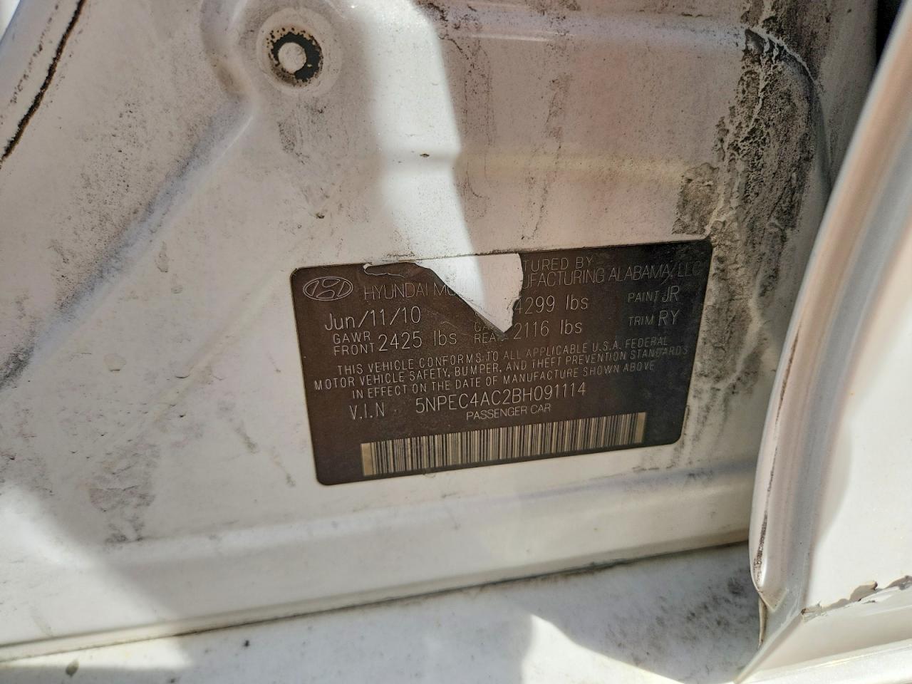 2011 HYUNDAI SONATA SE photo 34