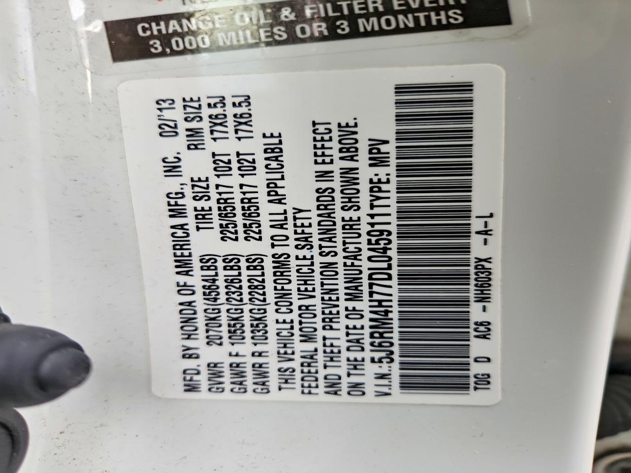 2013 HONDA CR-V EXL photo 27