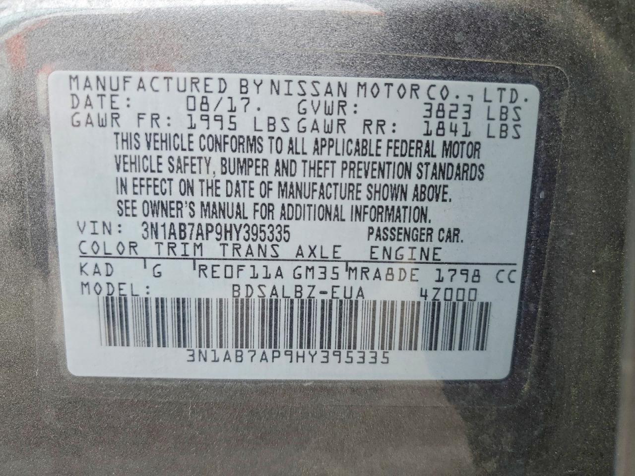 2017 NISSAN SENTRA S photo 23