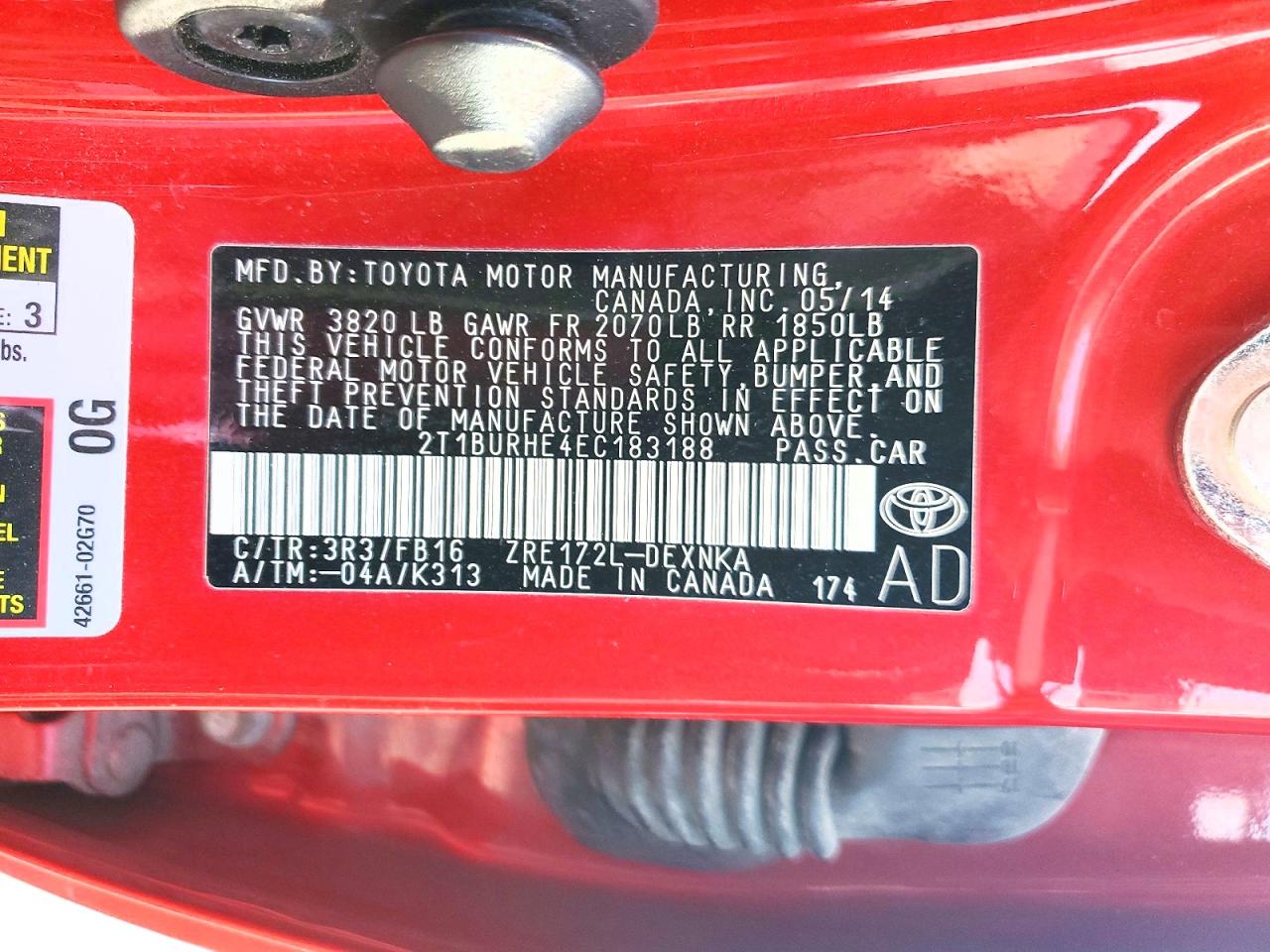 2014 TOYOTA COROLLA LE photo 34