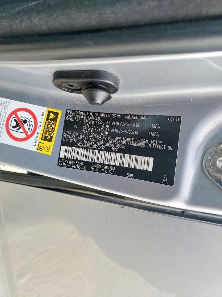 2014 TOYOTA HIGHLANDER LE PLUS photo 13