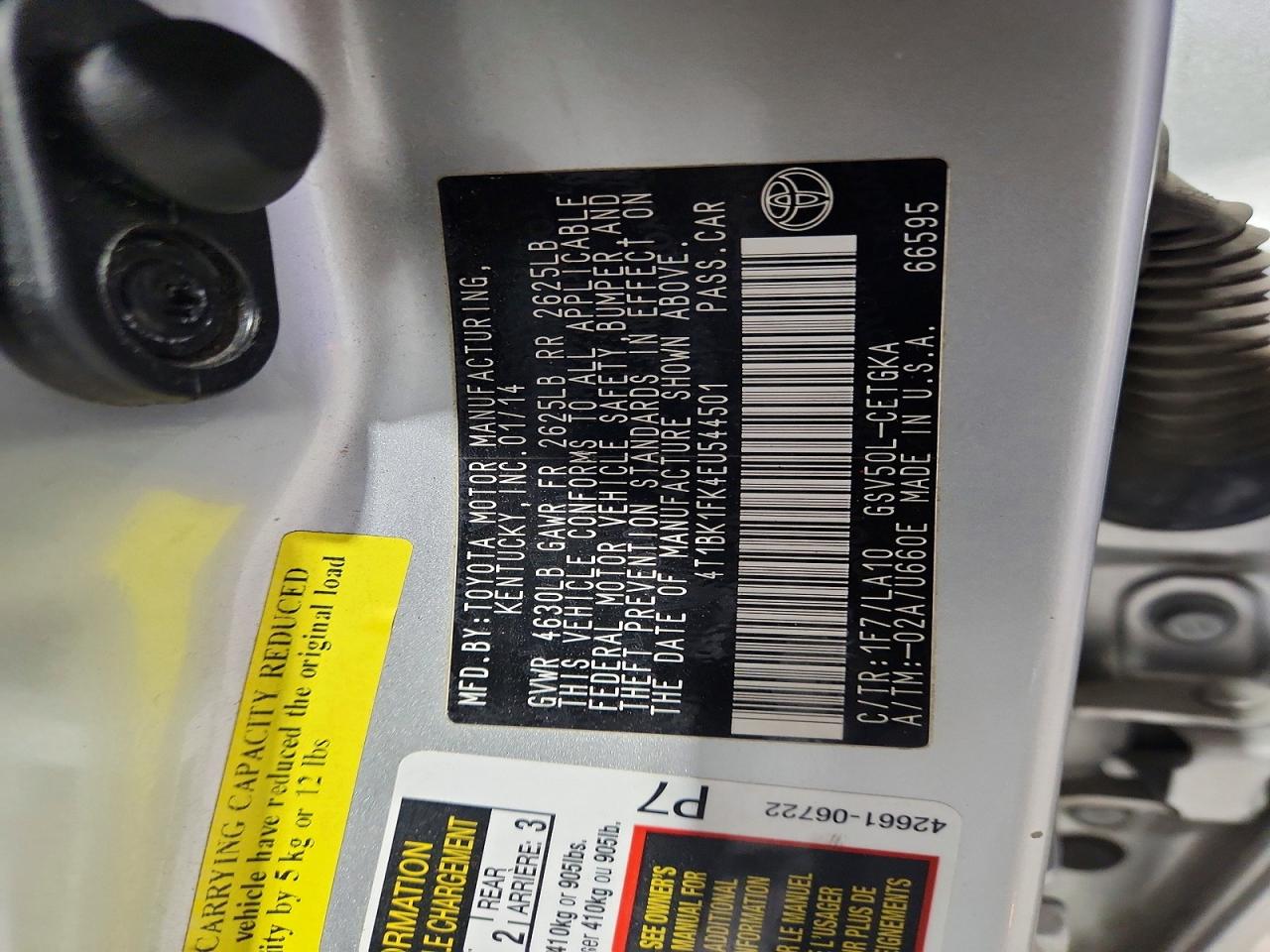 2014 TOYOTA CAMRY XLE V6 photo 23