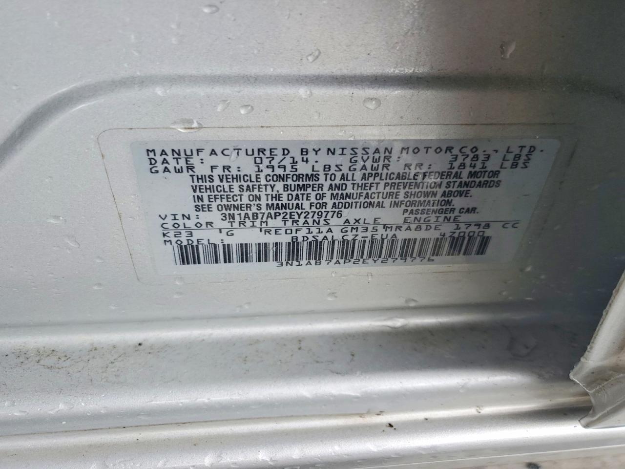 2014 NISSAN SENTRA S photo 23