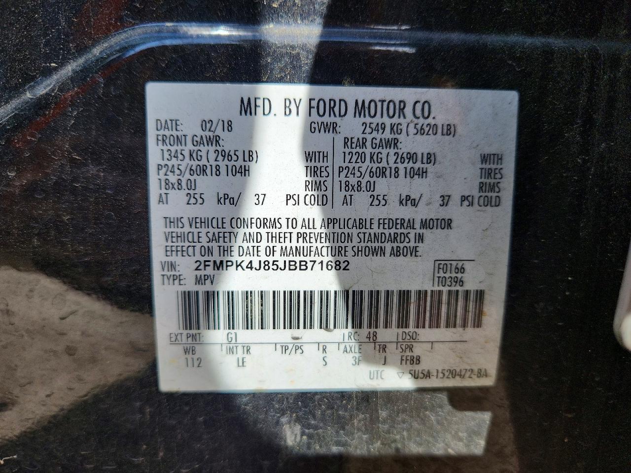 2018 FORD EDGE SEL photo 14