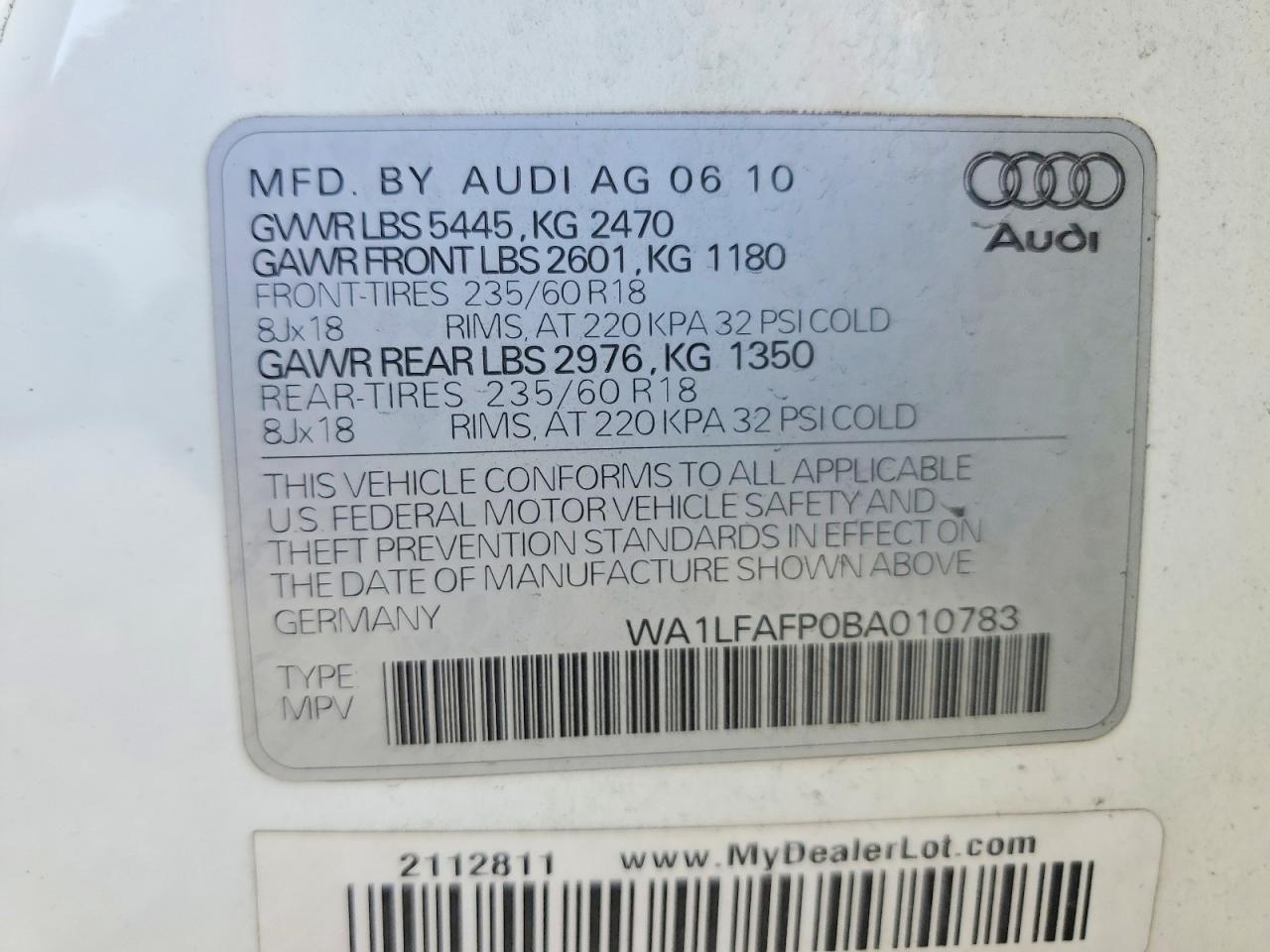 2011 AUDI Q5 PREMIUM PLUS photo 23