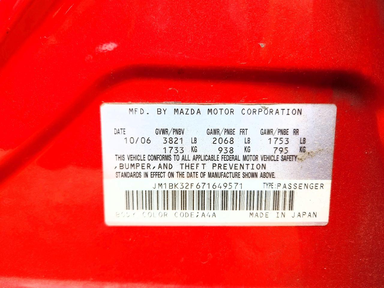 2007 MAZDA 3 I photo 23