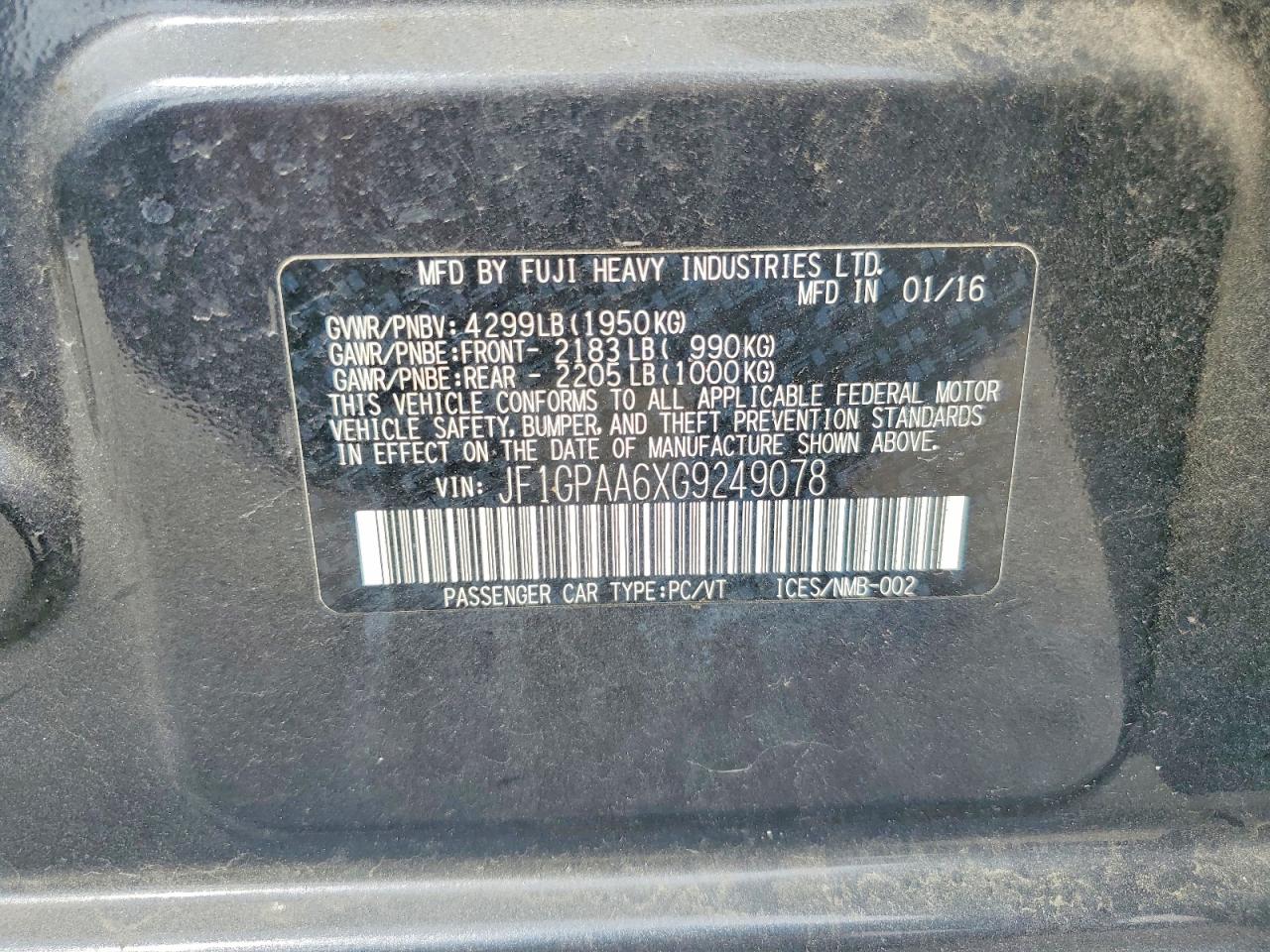 2016 SUBARU IMPREZA photo 25