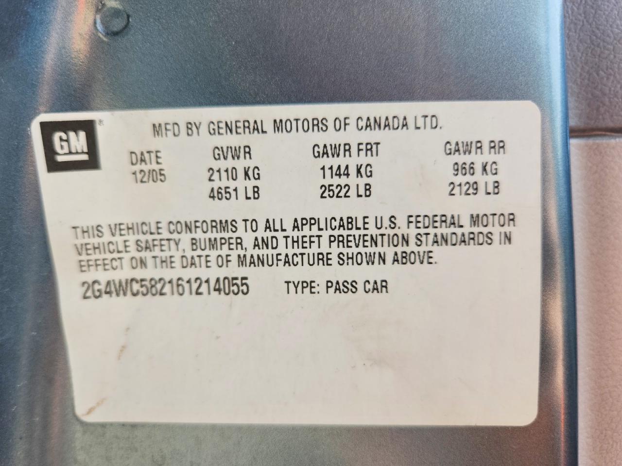 2006 BUICK LACROSSE CX photo 23